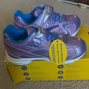 Tsukihoshi - Girl's Glitz Purple/Royal Sneaker - Size 8.5 Toddler